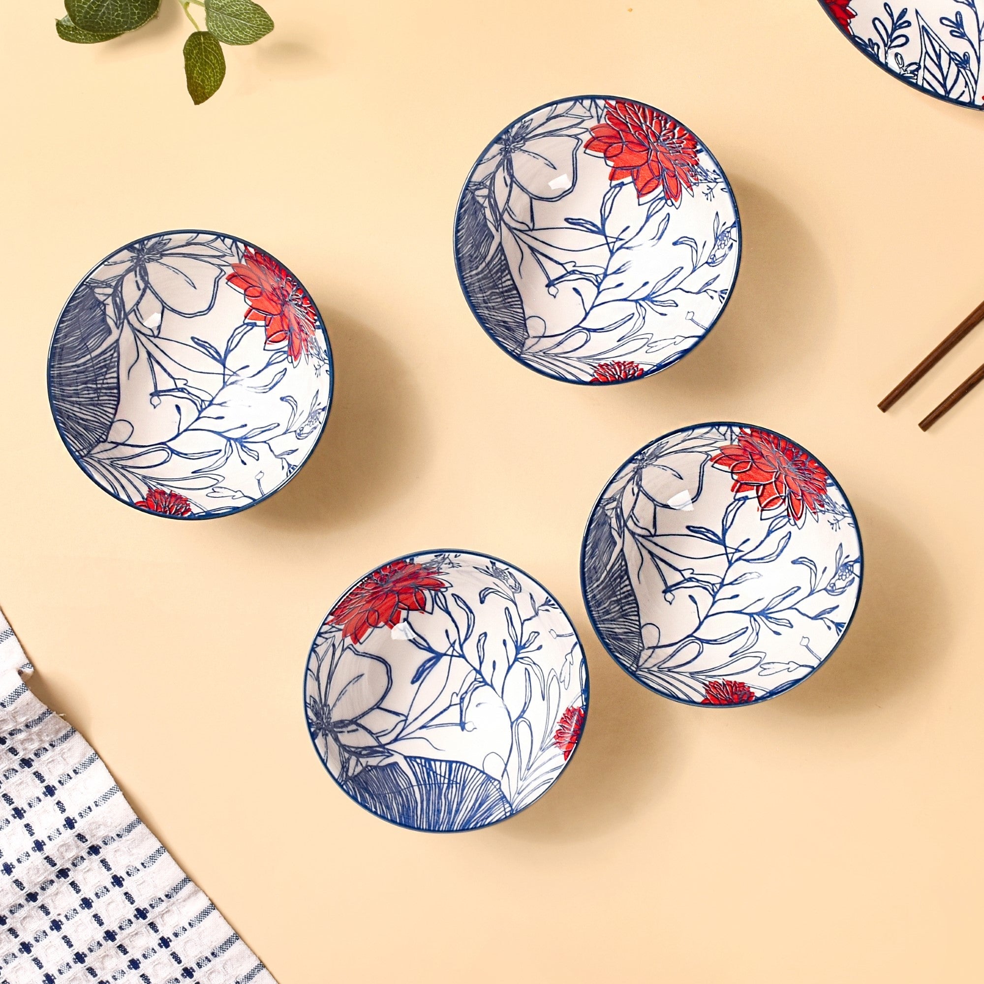 Contemporary Snack Bowls Set Of 4 300ml