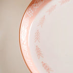 Azo Pink Ceramic Snack Plate Set Of 4 8 Inch