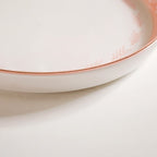 Azo Pink Ceramic Snack Plate Set Of 4 8 Inch
