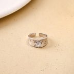 Celestial Bow Solitaire Statement Ring
