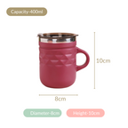 Portable Coffee Mug With Lid Set Of 2 Magenta 400ml
