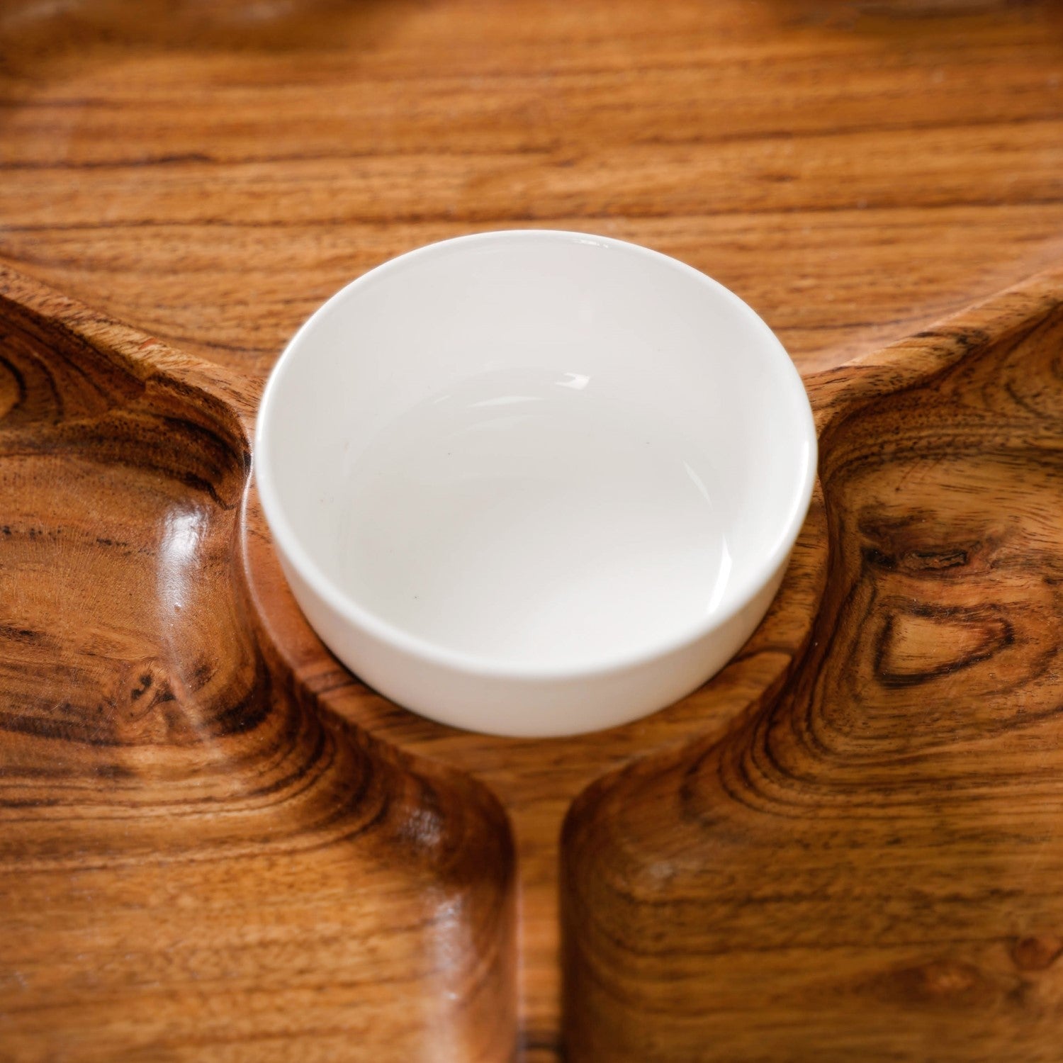 Cosmos 3 Section Snack Platter With Dip Bowl