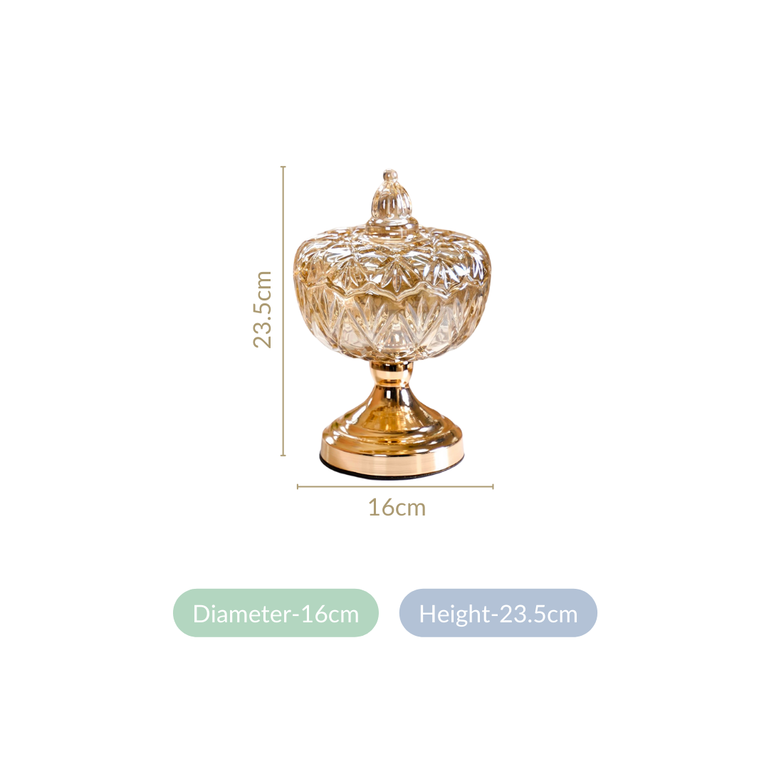 Pedestal Decorative Glass Bowl