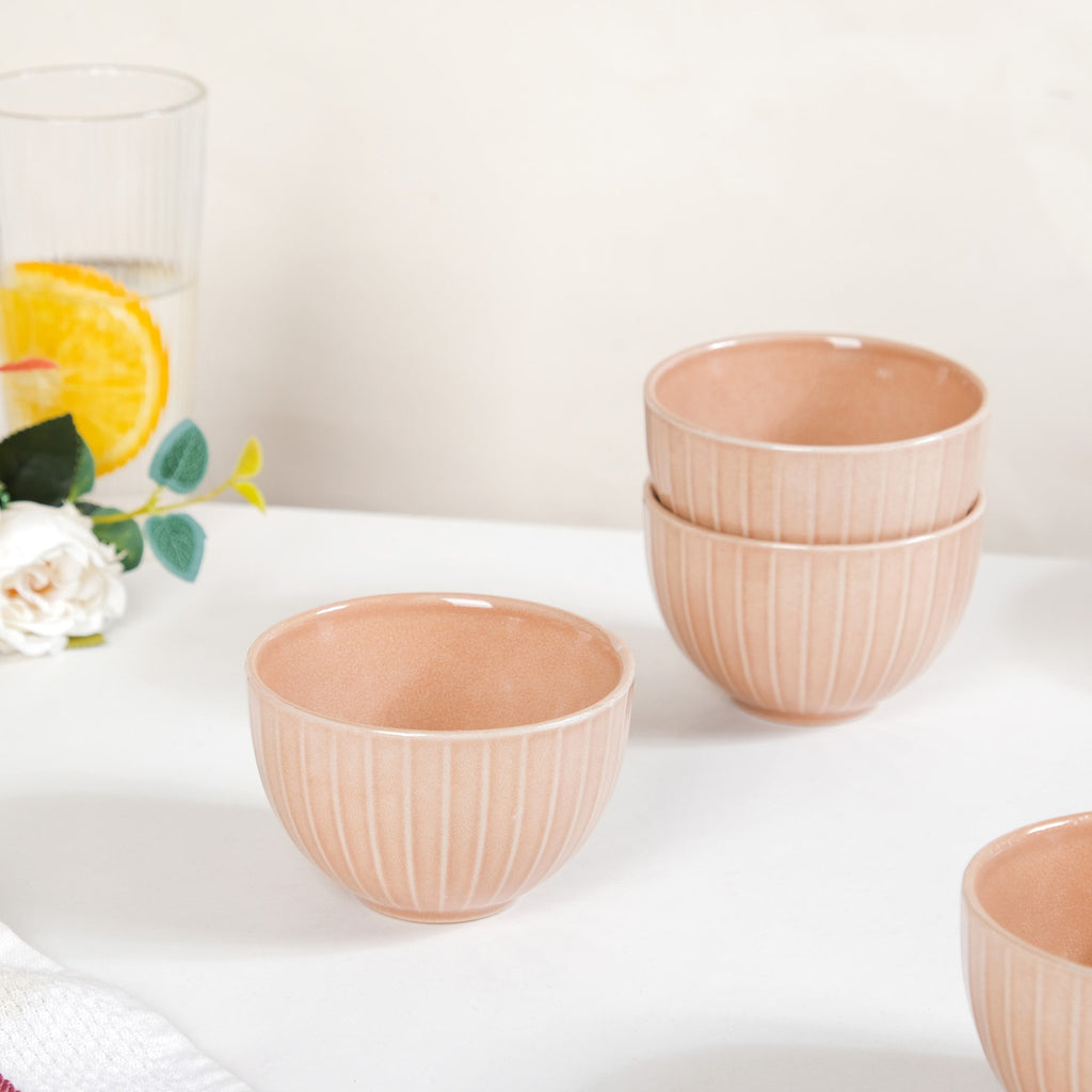 Costola Ceramic Small Bowl Set Of 6 250ml
