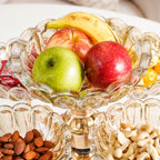 Decorative Glass Bowls Set of 5 With Rotating Metal Stand