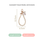 Elegant Faux Pearl Keychain