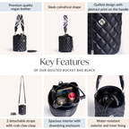 Quilted Bucket Bag Black
