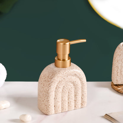 Ceramic Texture Arched Bathroom Accessories Set of 2