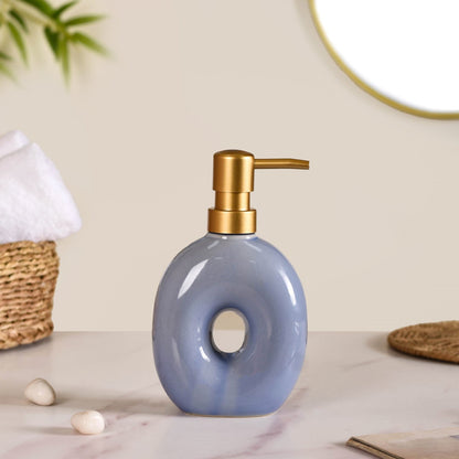 Modern Ceramic Bath Set of 2 Blue