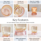 Pastel Glass Votive Candle Holder