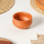 Artisanal Engraved Terracotta Bowls Set Of 6 170ml