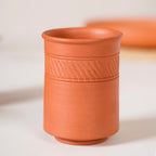 Earthen Textured Terracotta Tumblers Set Of 4 300ml
