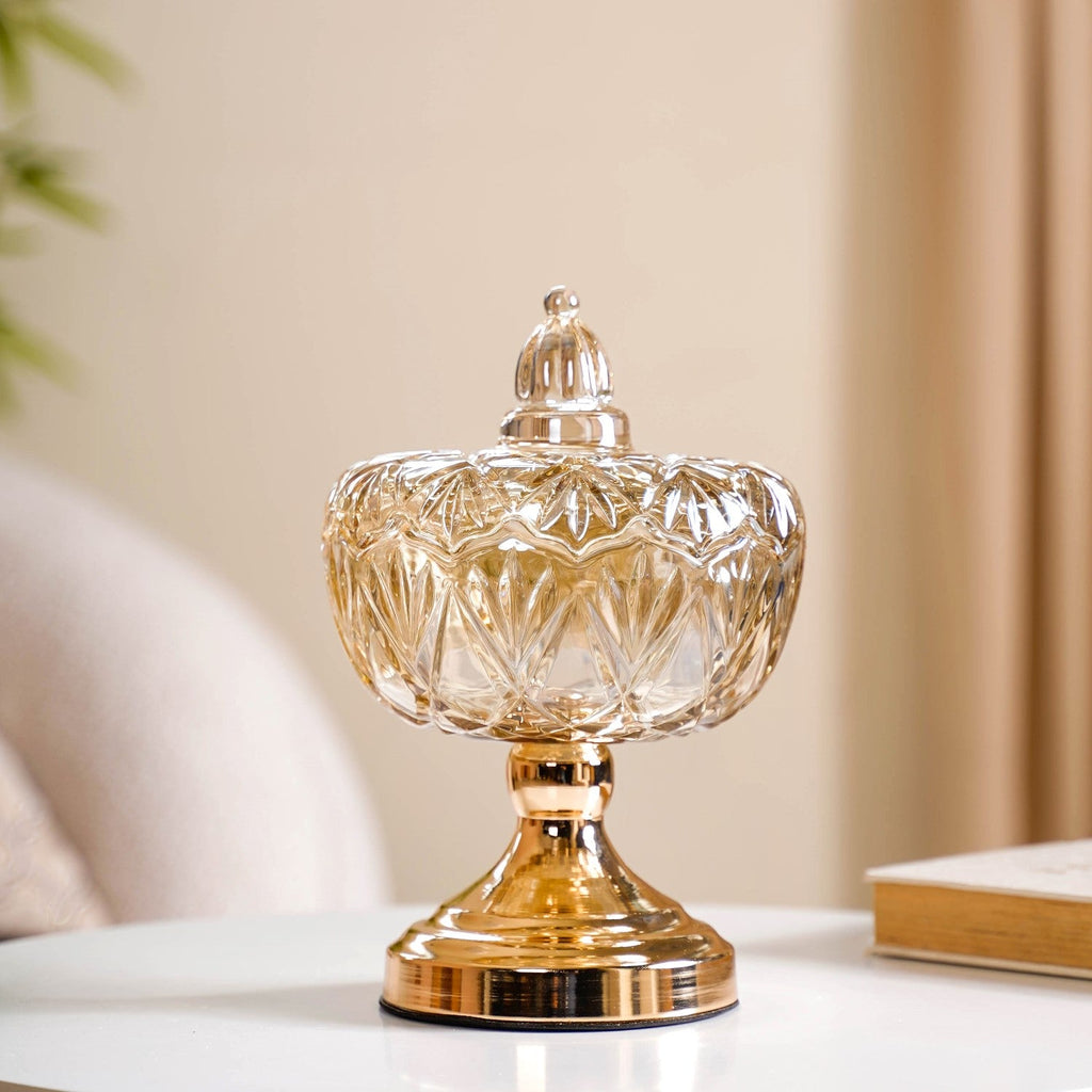 Pedestal Decorative Glass Bowl