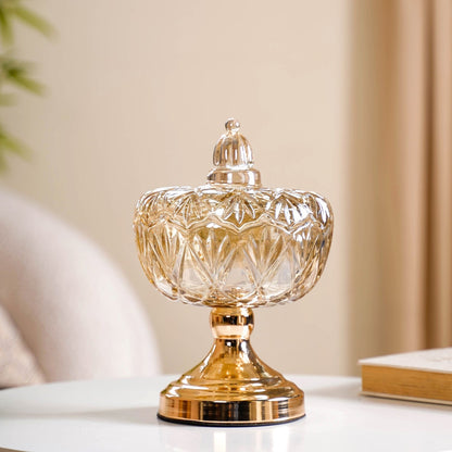 Pedestal Decorative Glass Bowl