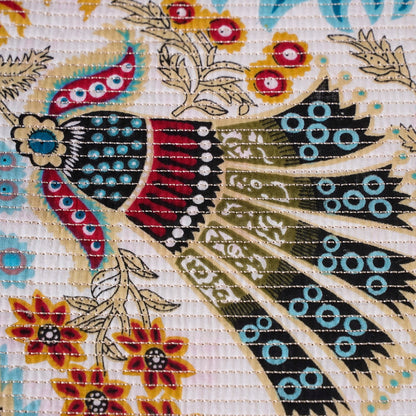 Ethnic Bloom Quilted Cotton Bedcover 250x230cm
