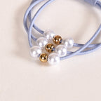 Knotted Faux Pearl Scrunchie Set Of 5