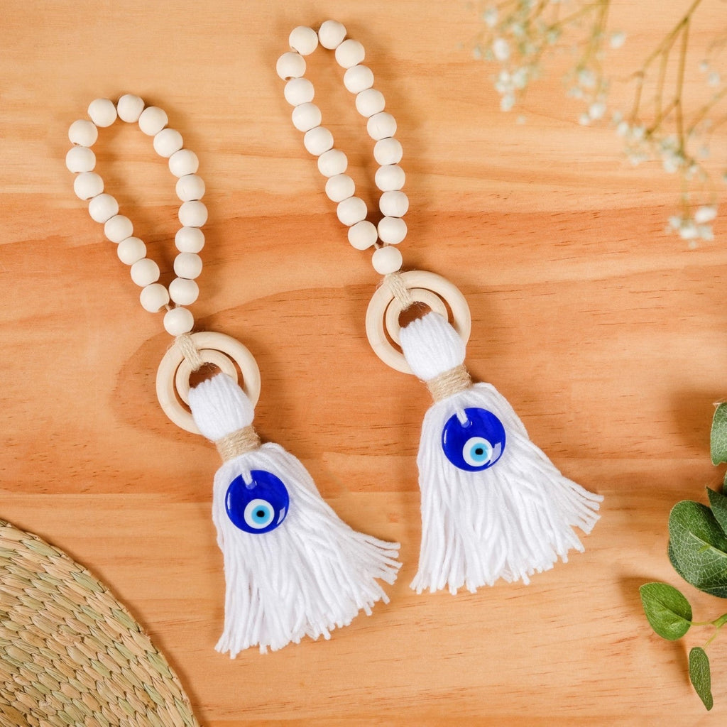 Beaded Evil Eye Wall Hanging Set Of 2