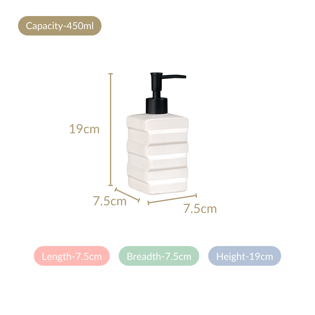 Brick Textured Liquid Dispenser White 450ml
