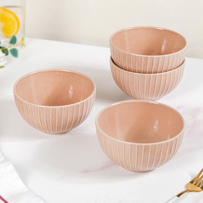 Costola Serving Bowls Set Of 4 Beige 650ml