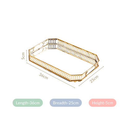 Luxurious Large Decorative Metal Tray