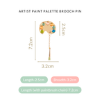 Artist Paint Palette Brooch Pin