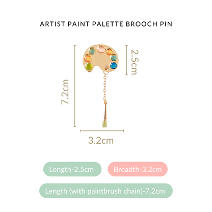 Artist Paint Palette Brooch Pin