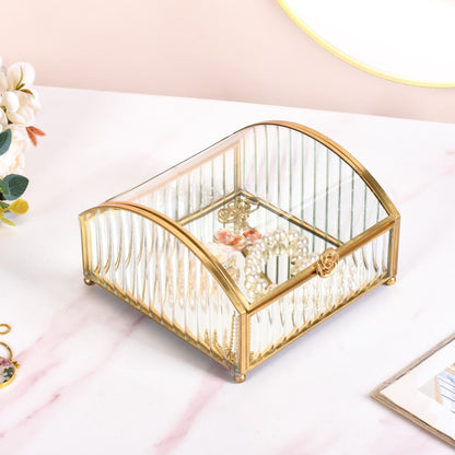 Mirrored Glass Treasure Chest Jewellery Box