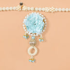 Artificial Pearl String Blue Blossom Door Hanging