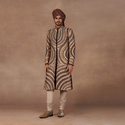 Warm Taupe Sherwani Set | EAST