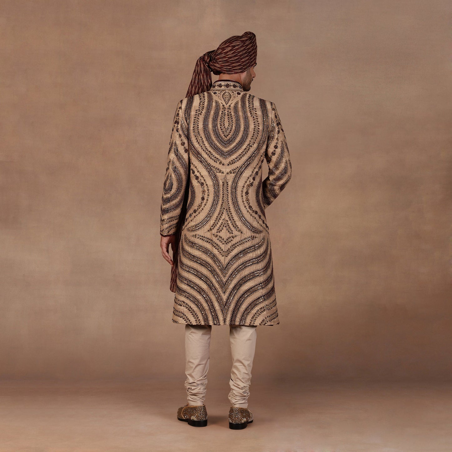 Warm Taupe Sherwani Set | EAST