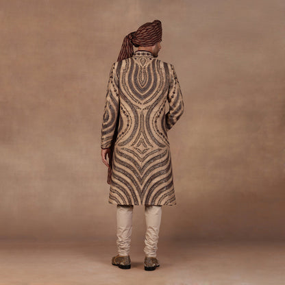 Warm Taupe Sherwani Set | EAST