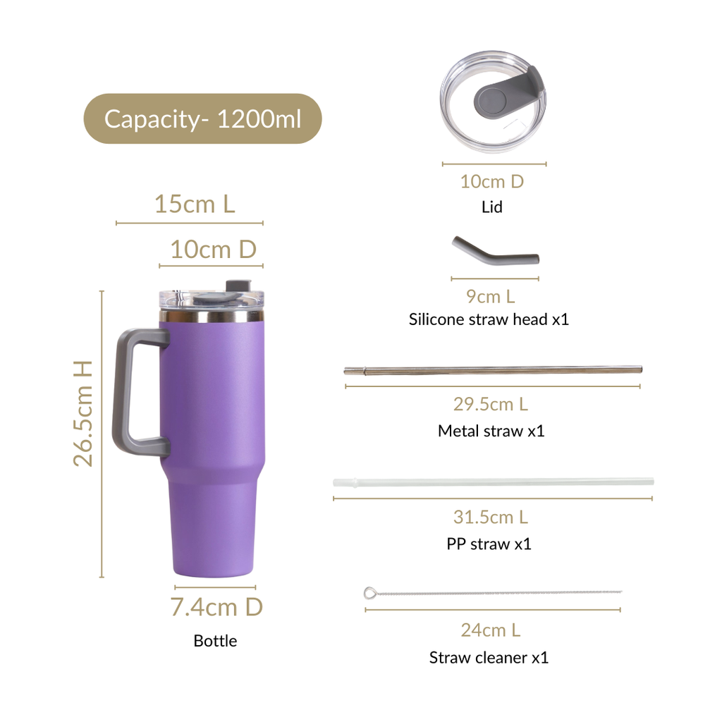 Leakproof Gym Travel Sipper Bottle 1200ml