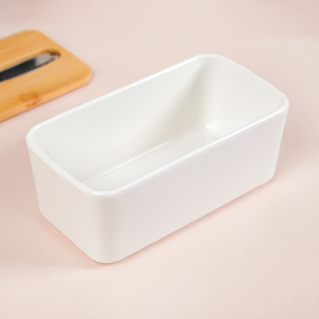 Ceramic Butter Dish With Lid And Butter Knife