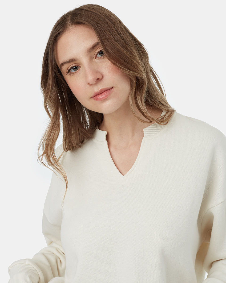 TreeFleece Notch Neck Crew