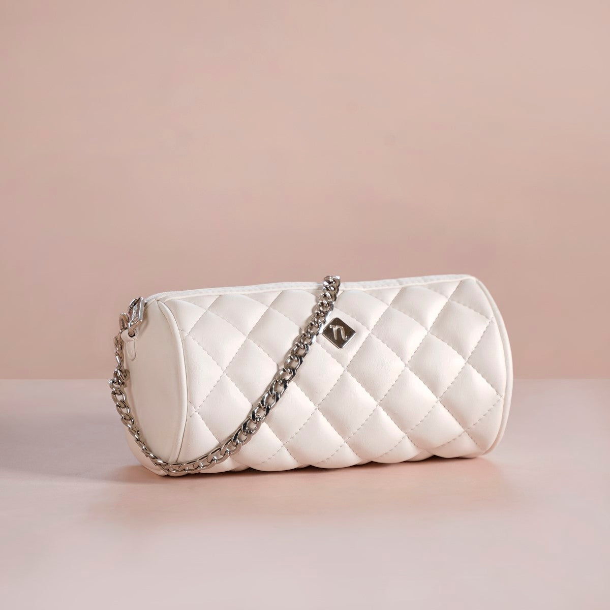 Mini Barrel Bag White