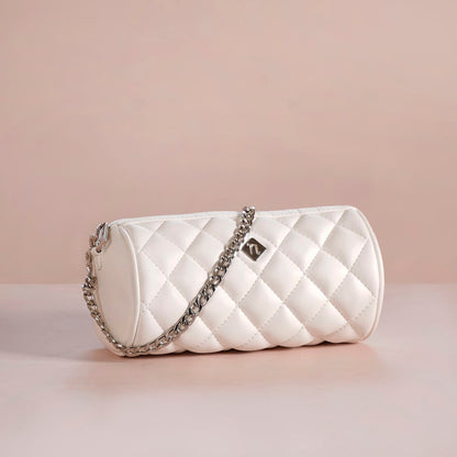 Mini Barrel Bag White