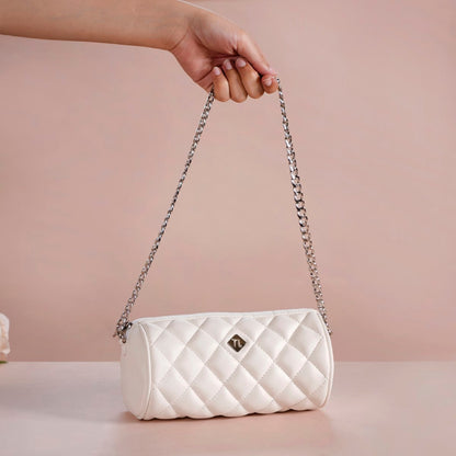 Mini Barrel Bag White