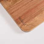 Acacia Wood Square Snack Tray Set Of 2 8 inch