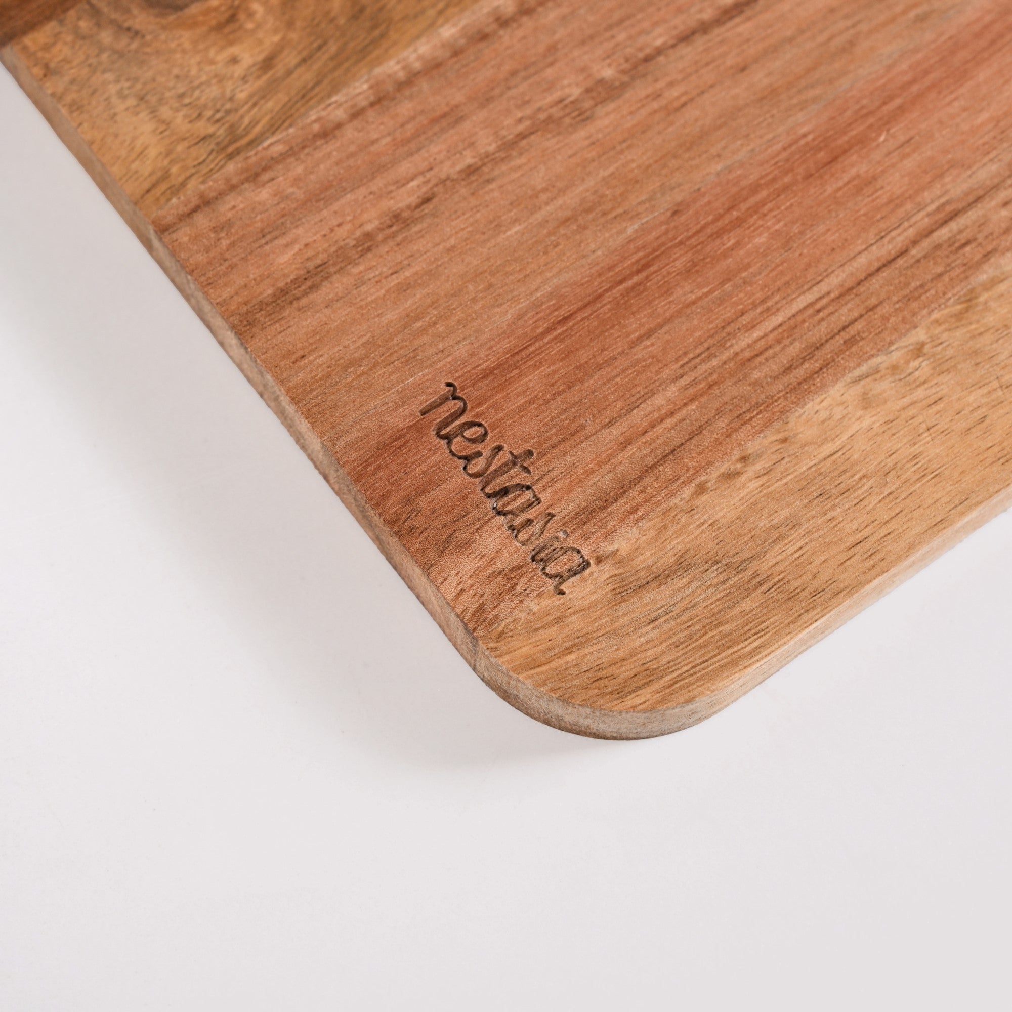 Acacia Wood Square Snack Tray Set Of 2 8 inch