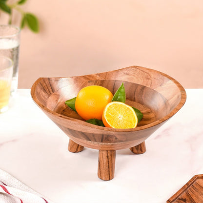 Acacia Wood Salad Bowl With Legs 1500ml